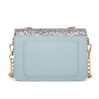 Andrya Fashionable Shoulder Bag and Purse; Blue, Pink & Black