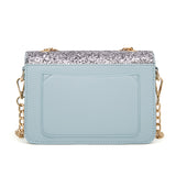 Andrya Fashionable Shoulder Bag and Purse; Blue, Pink & Black