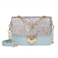 Andrya Fashionable Shoulder Bag and Purse; Blue, Pink & Black