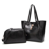 Andrya Shoulder bag with an additional small bag; Black