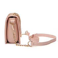 Andrya Fashionable Shoulder Bag and Purse; Blue, Pink & Black