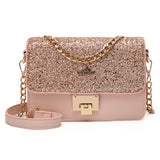 Andrya Fashionable Shoulder Bag and Purse; Blue, Pink & Black