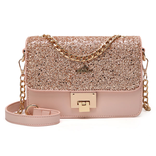 Andrya Fashionable Shoulder Bag and Purse; Blue, Pink & Black
