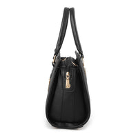 Andrya Cross Body Shoulder bag with Top Handle; Black, Blue and Red