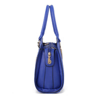 Andrya Cross Body Shoulder bag with Top Handle; Black, Blue and Red
