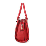 Andrya Cross Body Shoulder bag with Top Handle; Black, Blue and Red