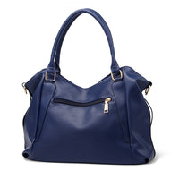 Andrya Soft Leather Cross Body Shoulder bag with Top Handle; Red, Blue.