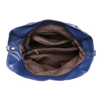 Andrya Soft Leather Cross Body Shoulder bag with Top Handle; Red, Blue.