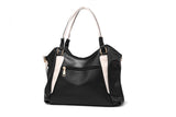 Andrya Soft Leather Cross Body Shoulder bag with Top Handle; Red, Blue.